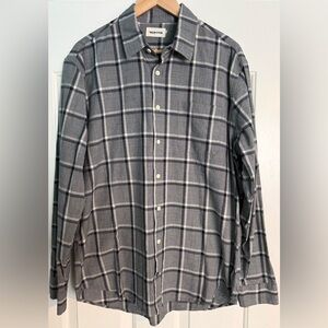 Taylor Stitch Gray Plaid Organic Cotton Shirt Men’s Large 44